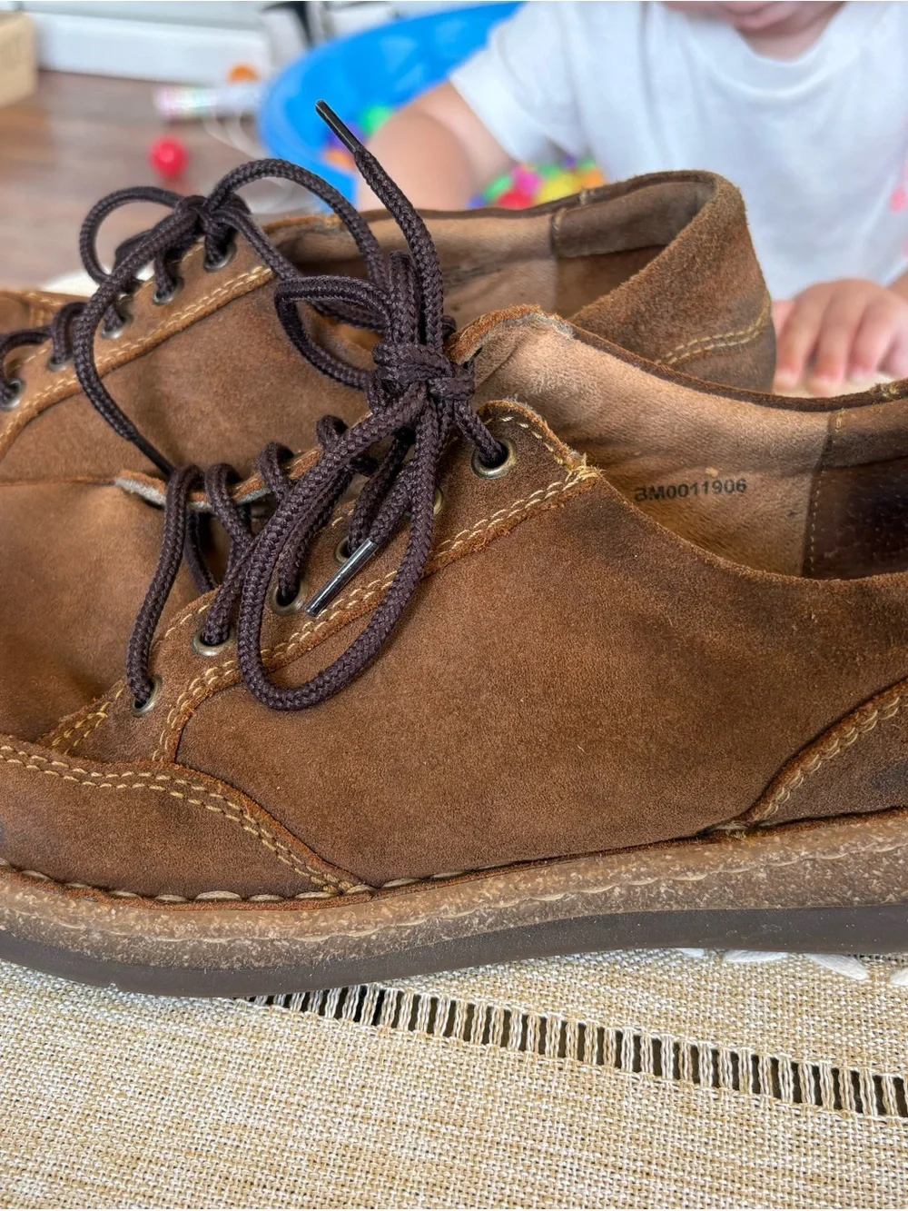 Born Men's Brown Nubuck Lace-Up Oxfords